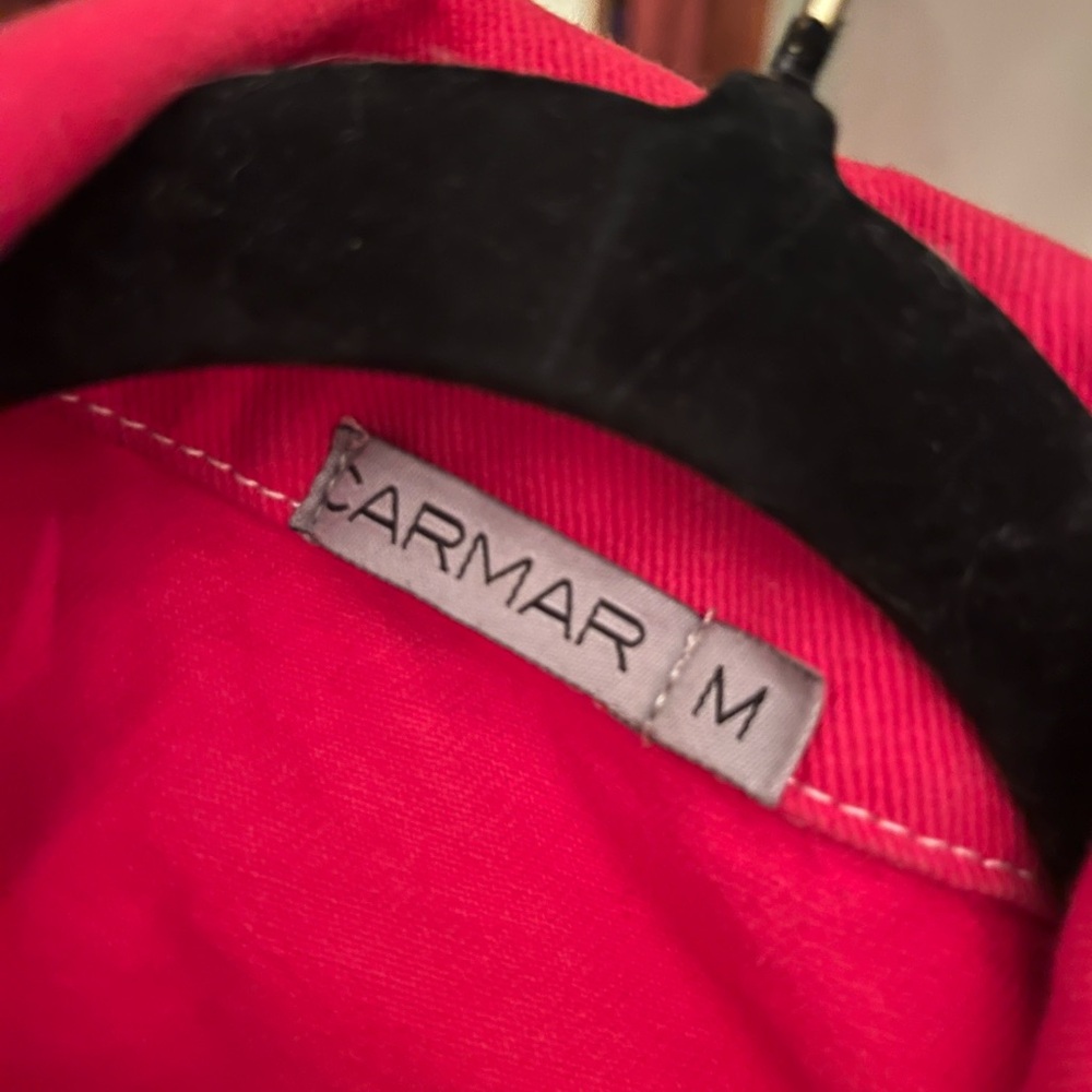 Distressed Red Denim Jacket - Picture 3 of 3